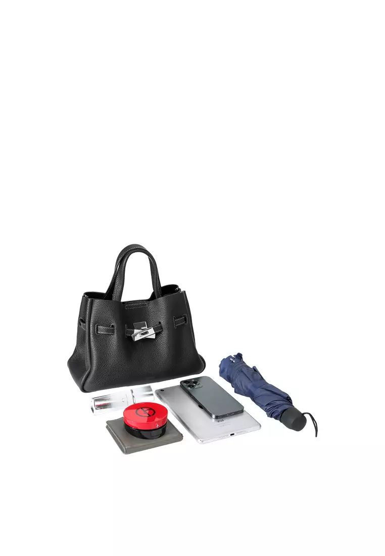 SAOIRSE Belt Soft Structural Shoulder Tote Mini - Black