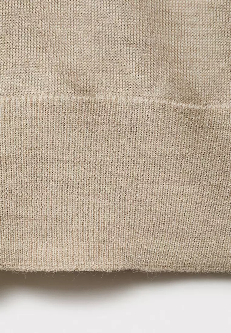 Perkins-Neck Sweater with Zip