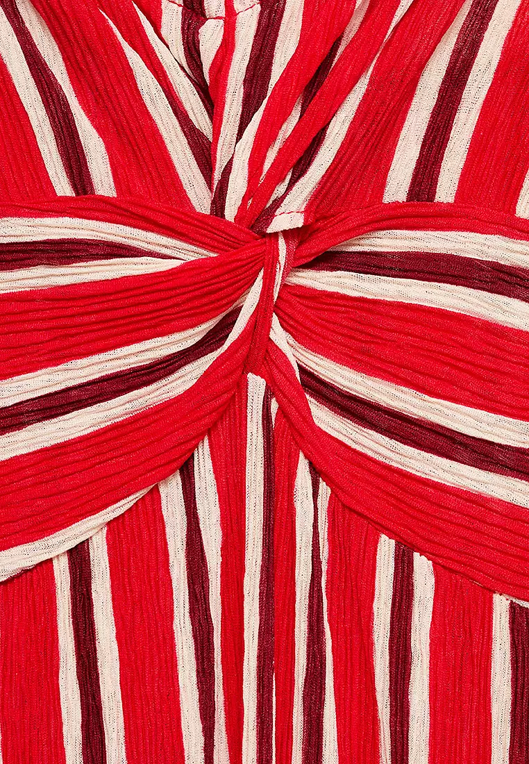 Striped Gathered Dress
