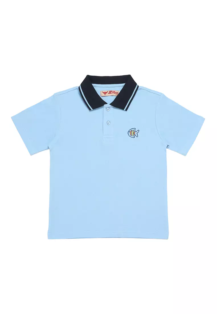 Kaos Polo Anak Perempuan Biru Muda - ACTIVE