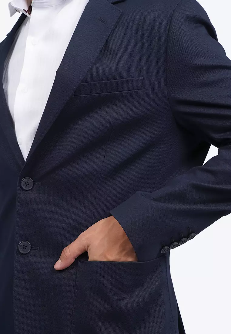 Textured Long Sleeve Blazer