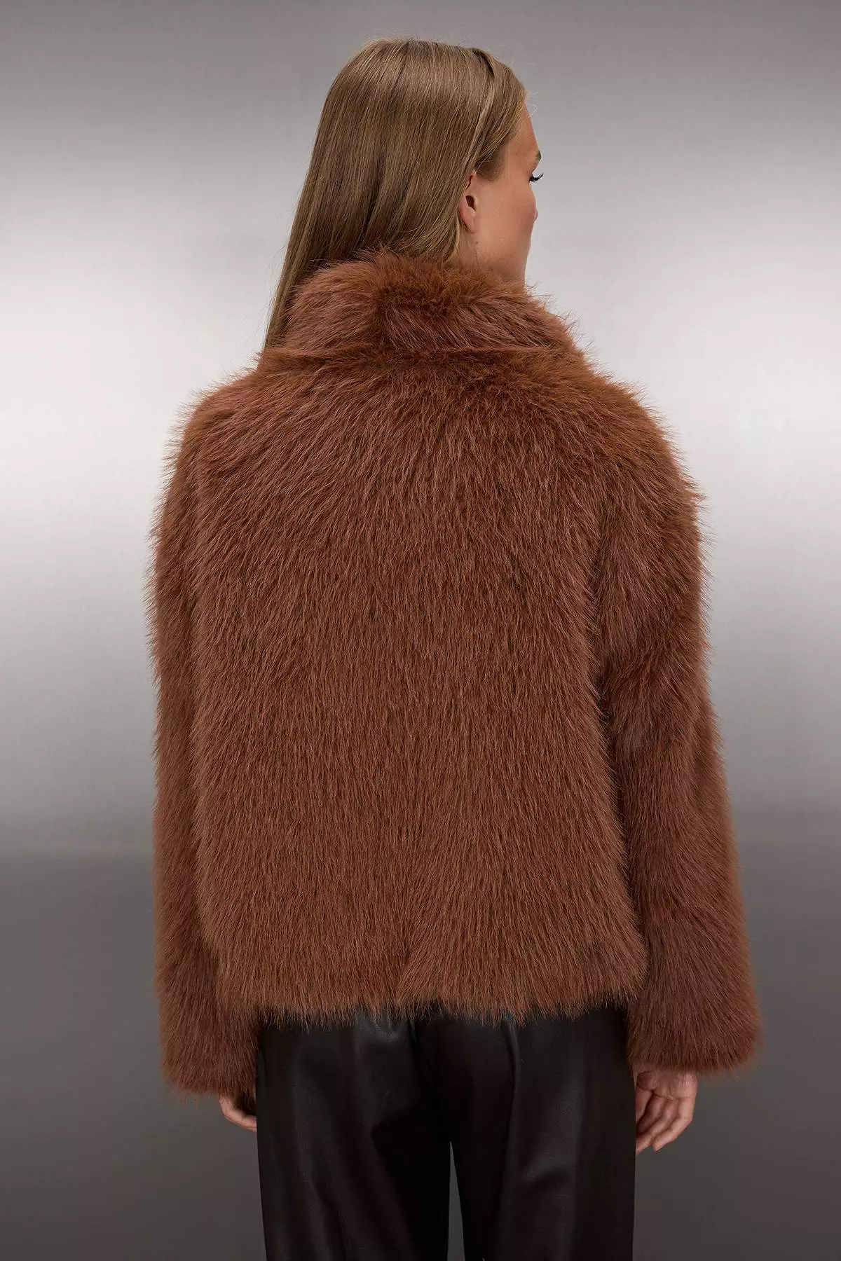 Light Brown Oversize Fur Coat