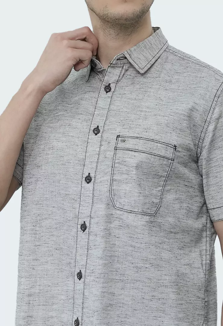 LGS - Kemeja Casual - Regular Fit - Single Pocket - Abu Cerah - CSH.271.S2013.226.C