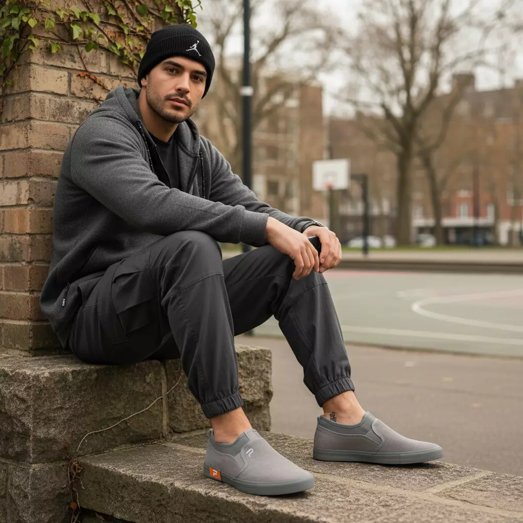 Paulmay Sepatu Slipon Pria Wanita Kyoto - Grey