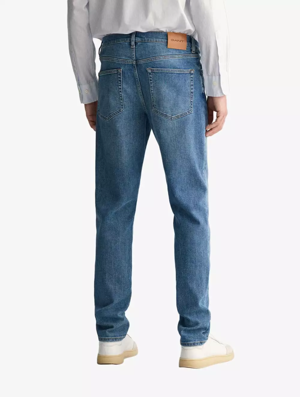 GANT - Pakaian Pria - Slim Gant Jeans - Mid Blue Worn In