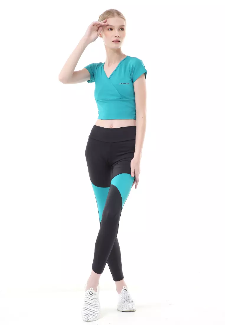 Jovita One Set Atasan Bawahan Baju Senam Aerobik Relaxed Fit - Tosca