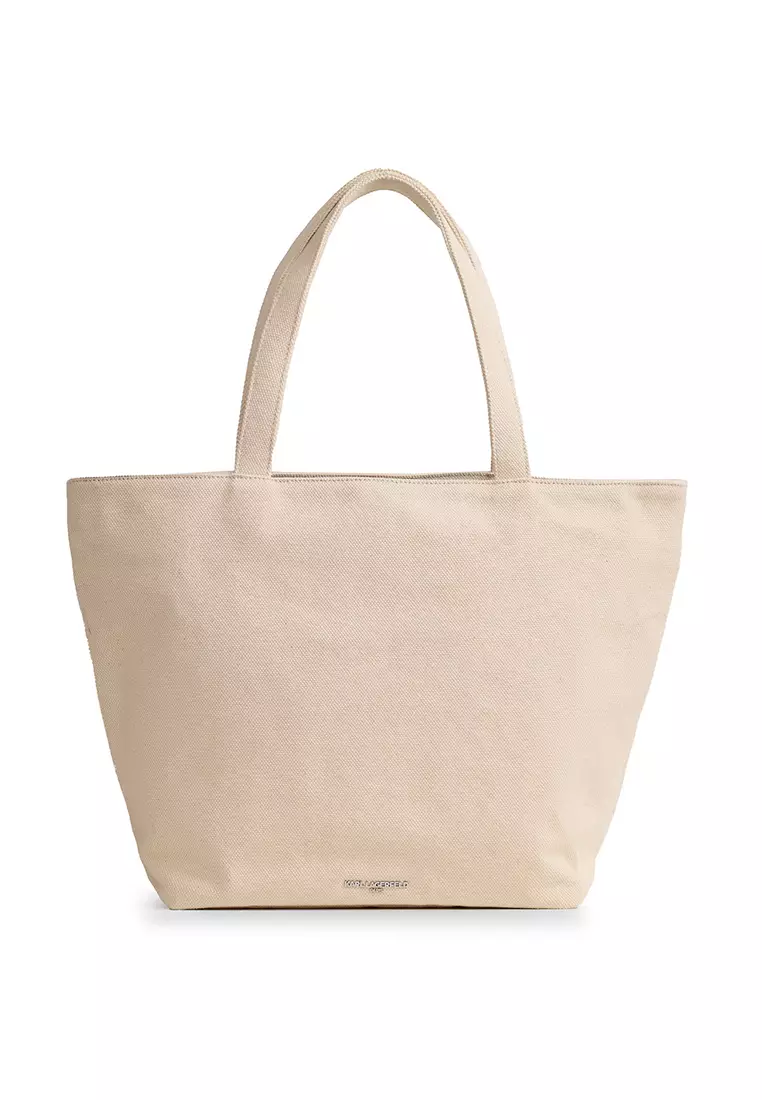 Karl Lagerfeld Cannes Canvas Tote - Duo Natural Black