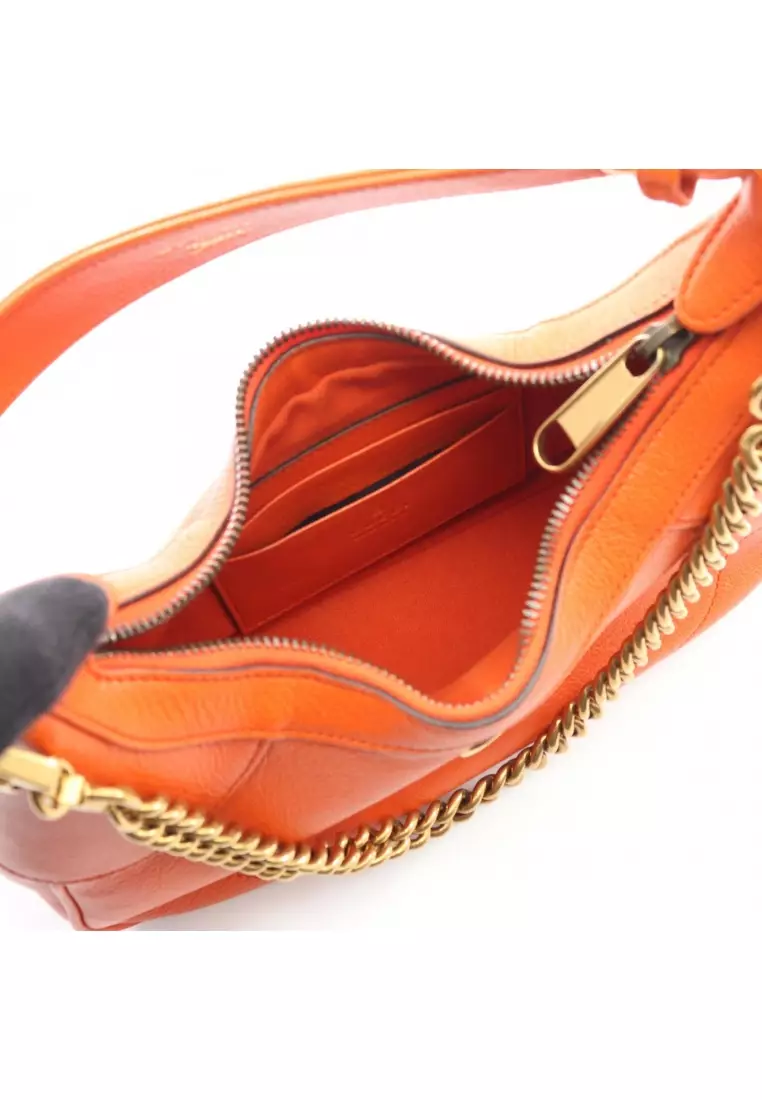 Pre-Loved Gucci Aphrodite Small Shoulder bag leather orange 2WAY