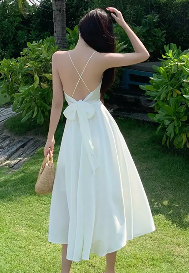 Backless one piece dress discount