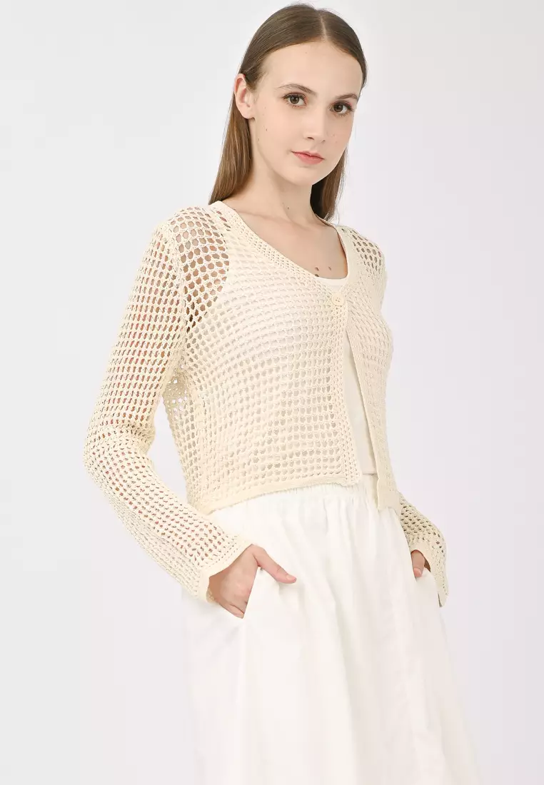 Eyelet Outer Cardigan