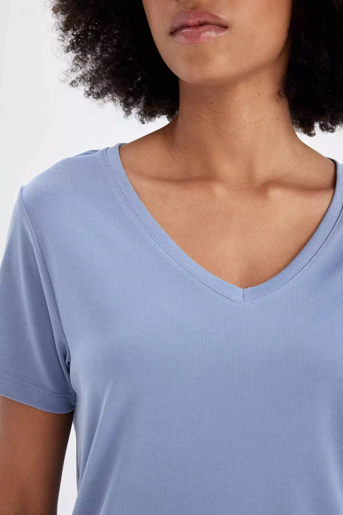 DeFactoFit - V-Neck Modal Athlete T-Shirt, Short Sleeve - D2980AX24HS