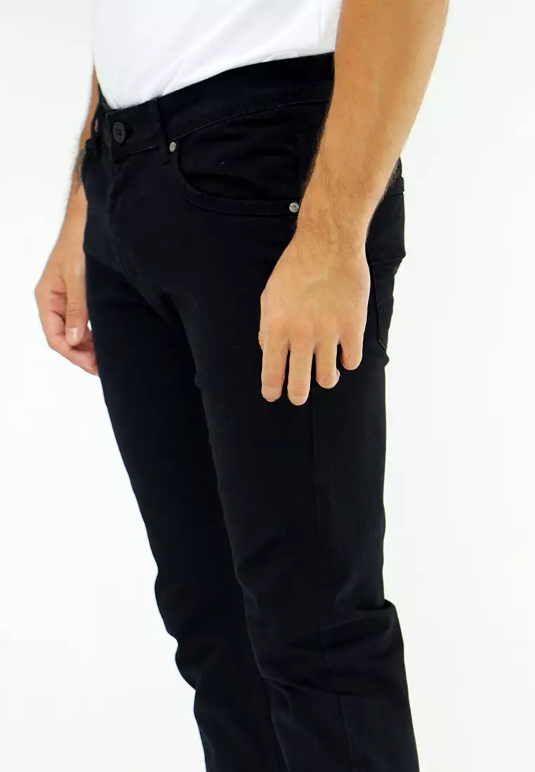 Colored Long Pants Slim Tapered Stretch