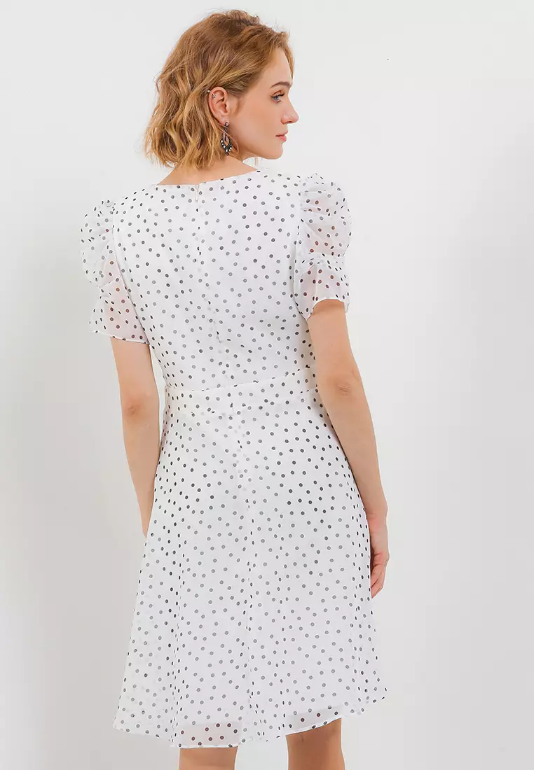 Chanira Kiara Dress-White Black