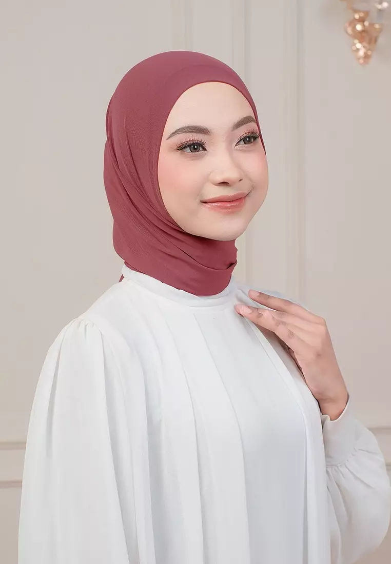 HIJAB INSTAN QIARA - CRIMSON
