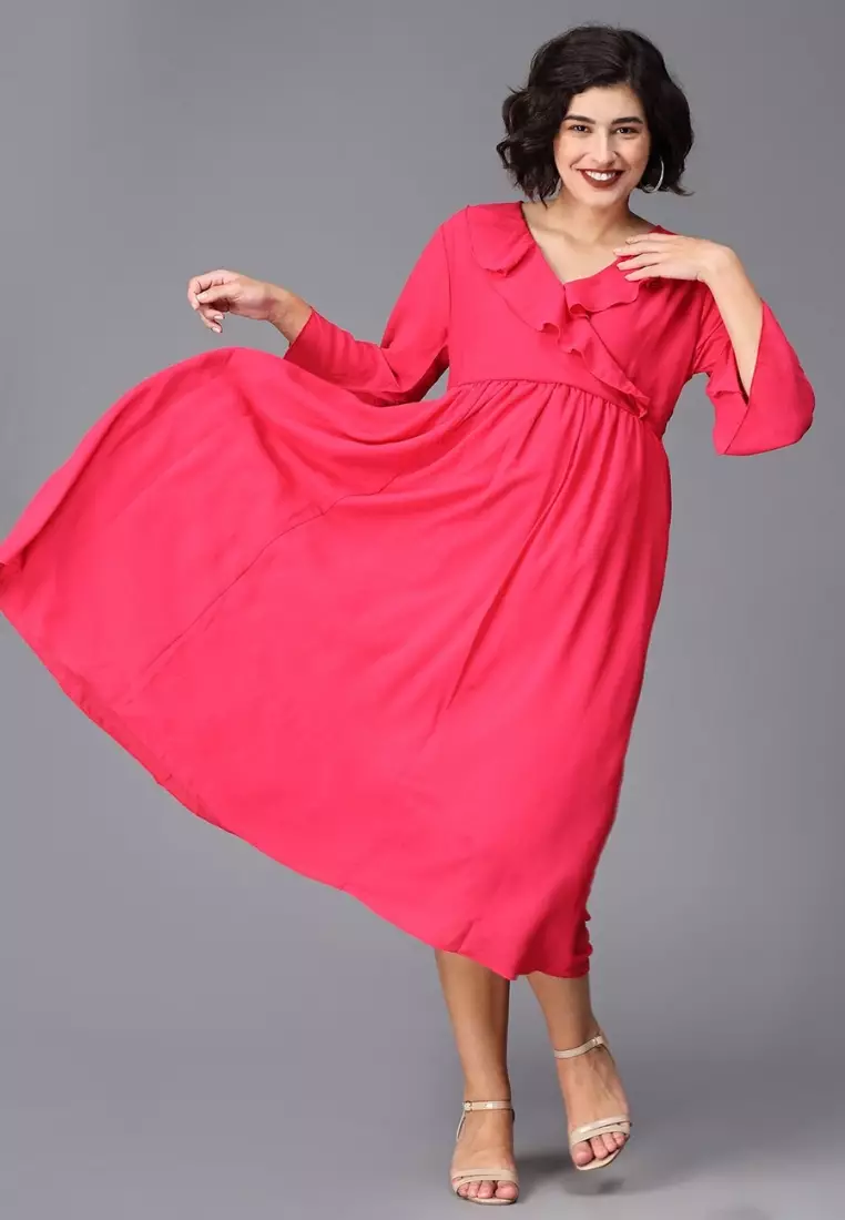 Flashback Fuchsia Maternity Dress