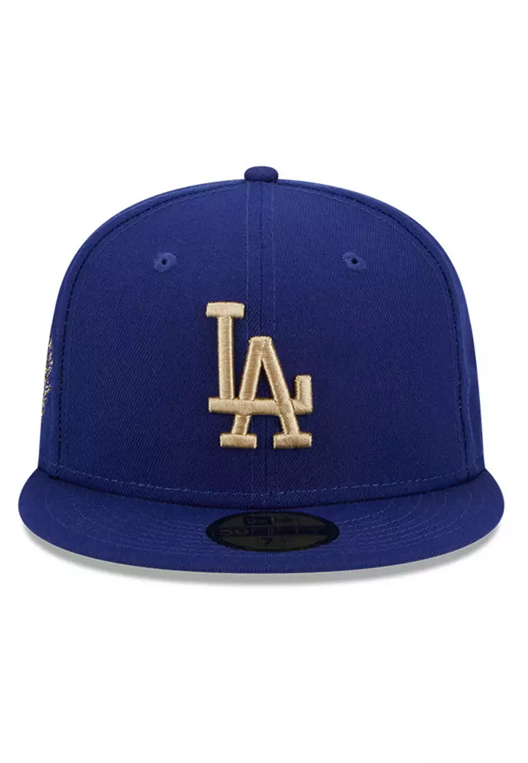 Dodgers Fitted New Era 59Fifty Metal Silver Emblem Navy Cap Hat