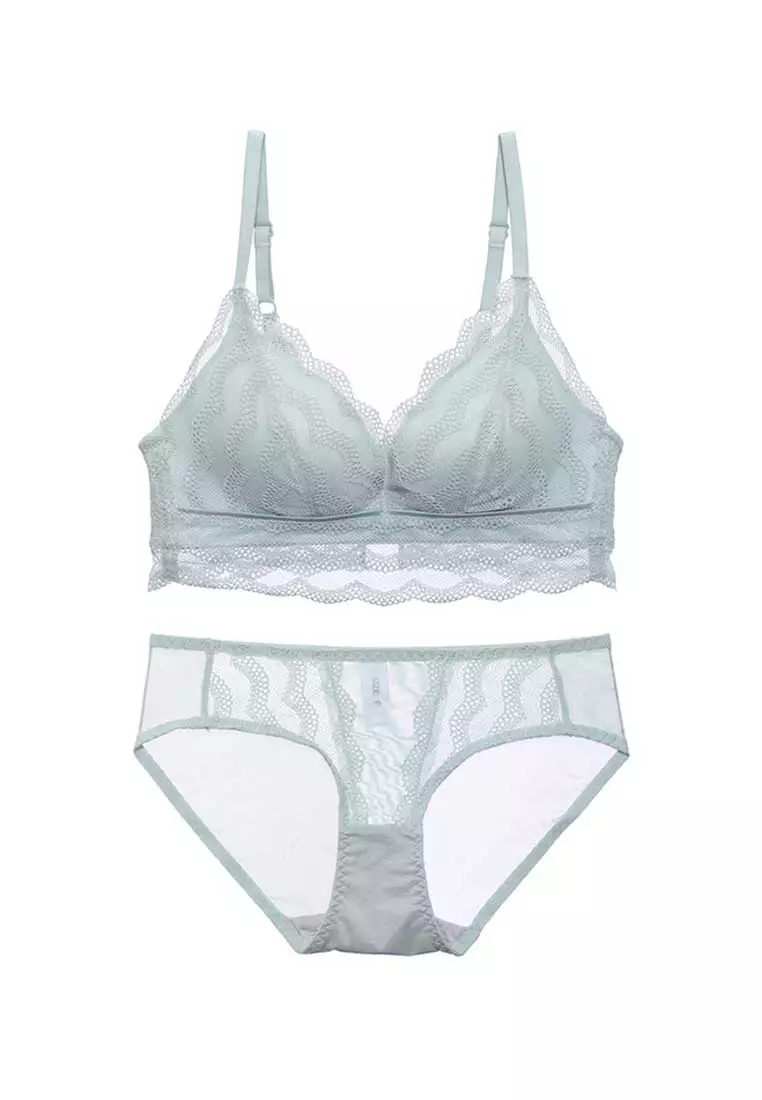 ZITIQUE Women's See-through Sexy Mesh Lingerie Set (Bra And Panty) - Beige  2023, Buy ZITIQUE Online