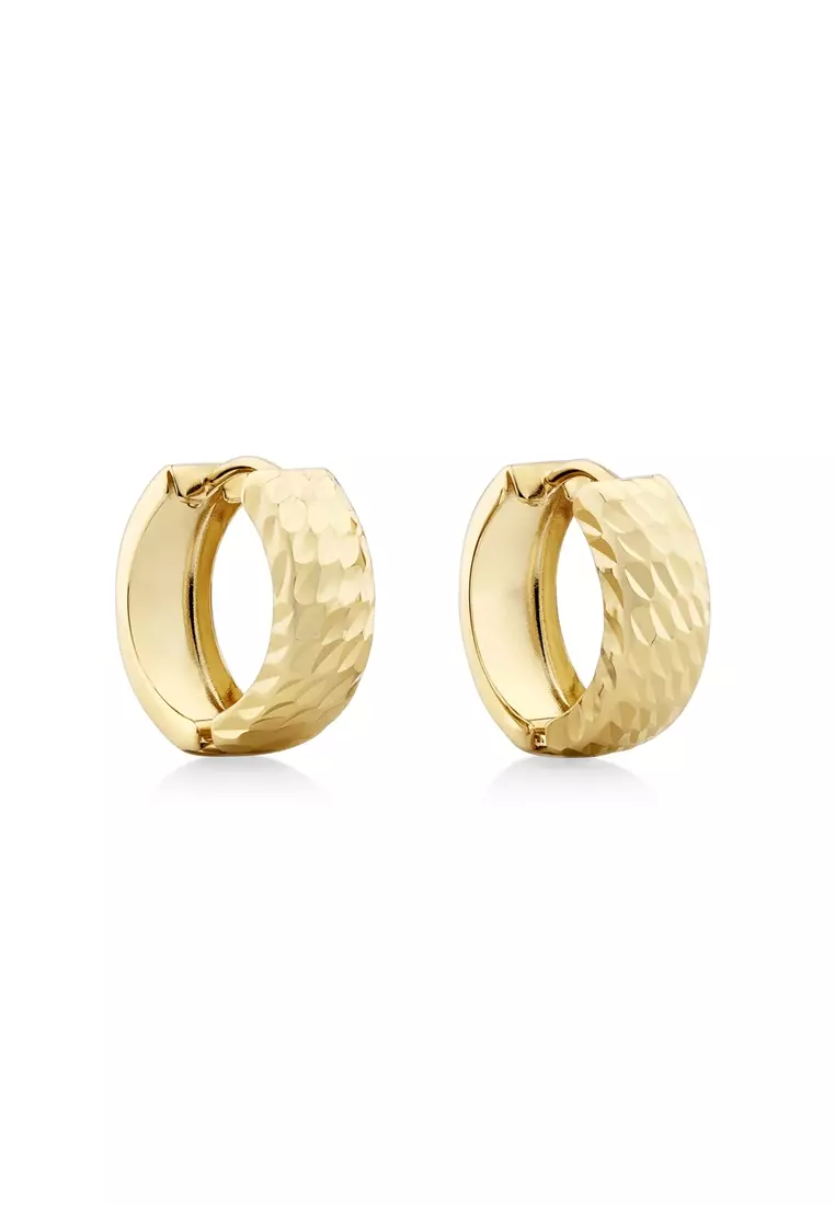Gold huggie sales hoop earrings