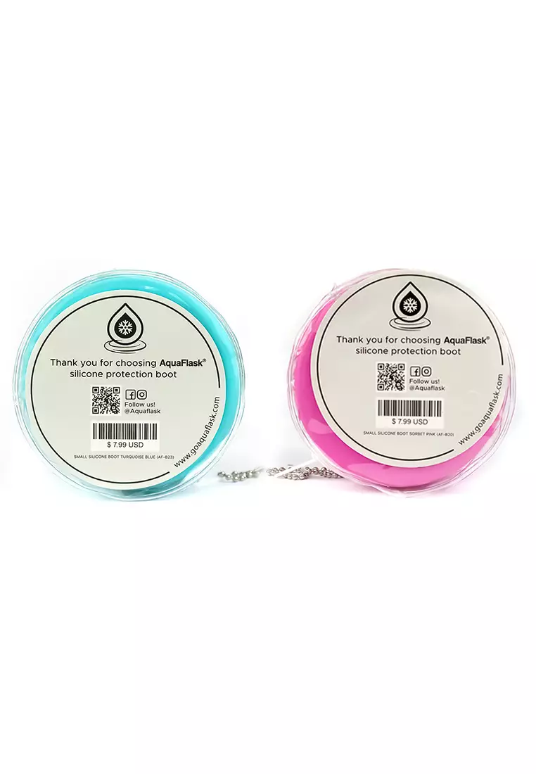 Boot It Up Silicone Protection Boot for 14oz 18oz and 22oz Turquoise Blue & Sorbet Pink