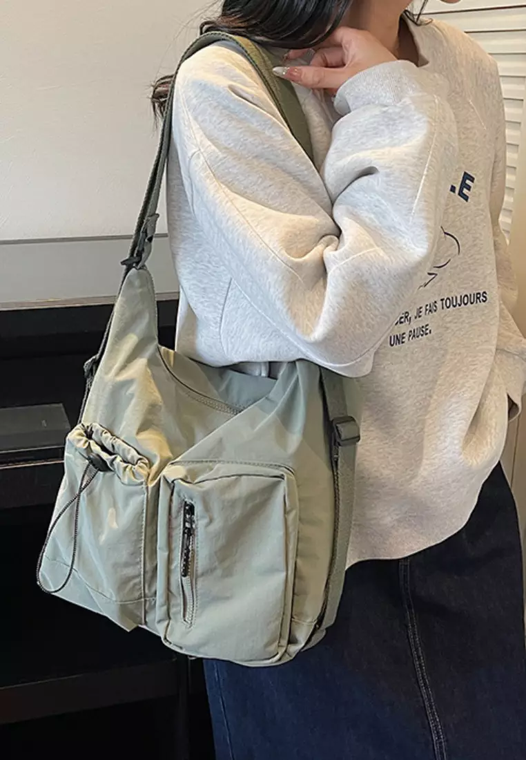 Waterproof Multi-Pocket Tote Crossbody Bag CA26042870GR