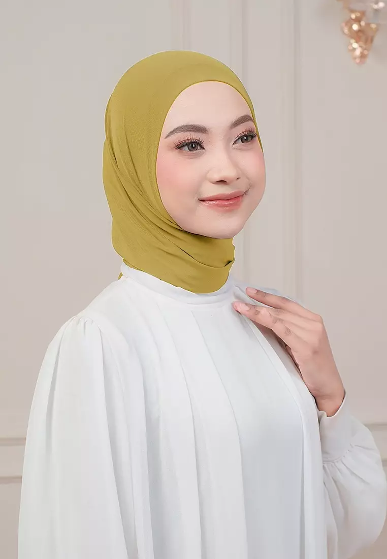 HIJAB INSTAN QIARA - LIGHT MUSTARD