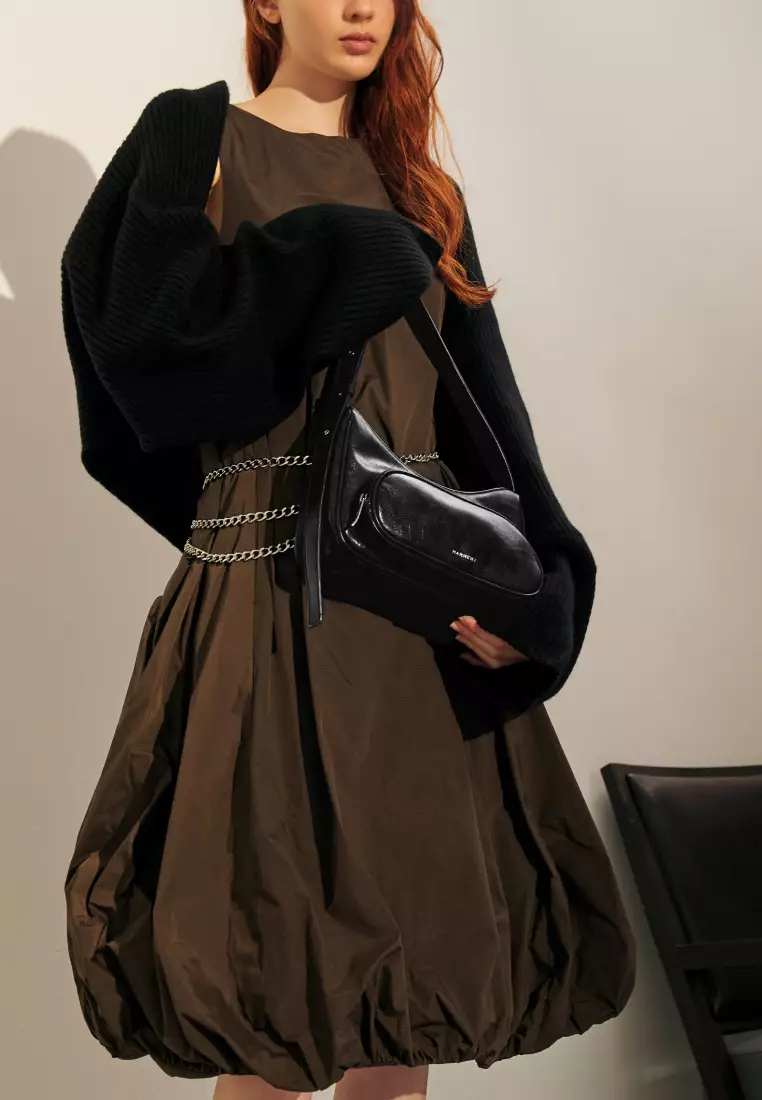 ELLEN Vegan Leather Crossbody Bag Black