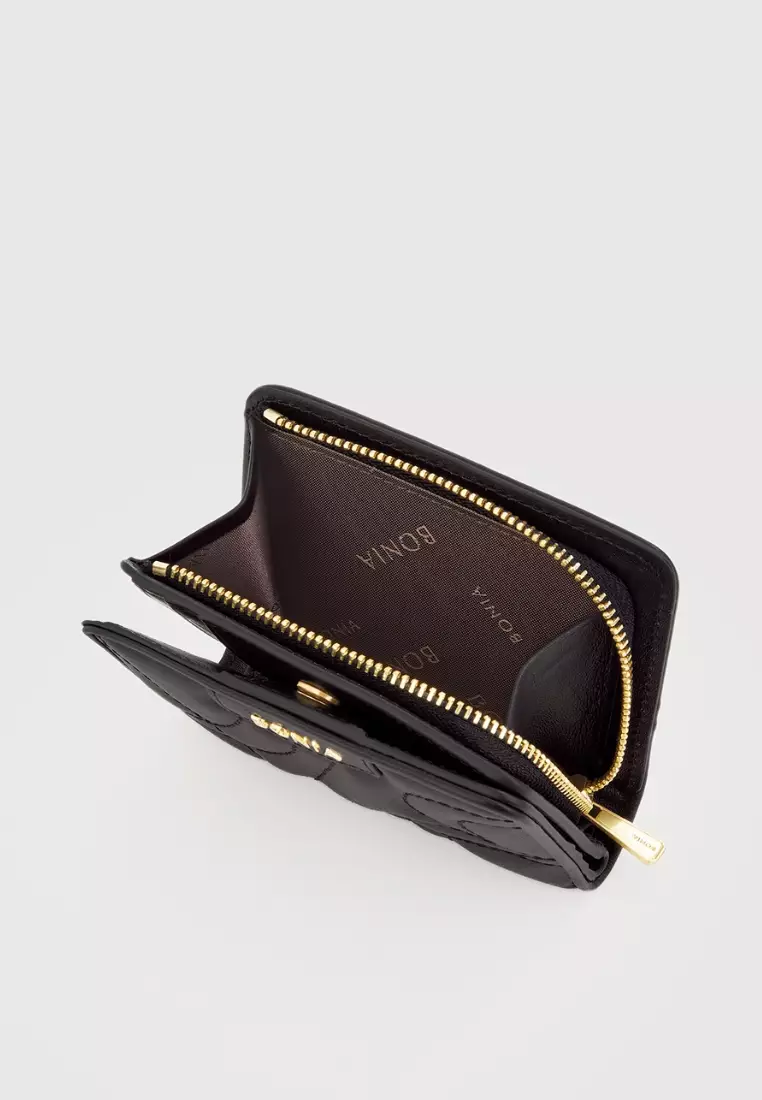Camilla Bifold Short Wallet Black