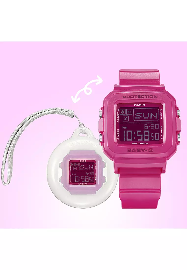 Jam Tangan Wanita Casio Baby-G BGD-10K-4D BABY-G＋PLUS Pink Resin Band