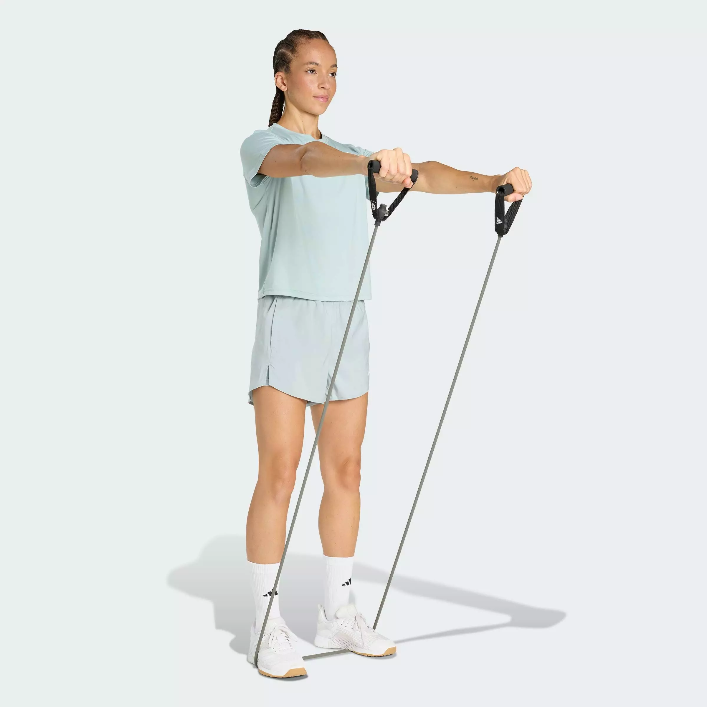 Gym & Training Workout Essentials 2in1 Shorts Women Green KC0440