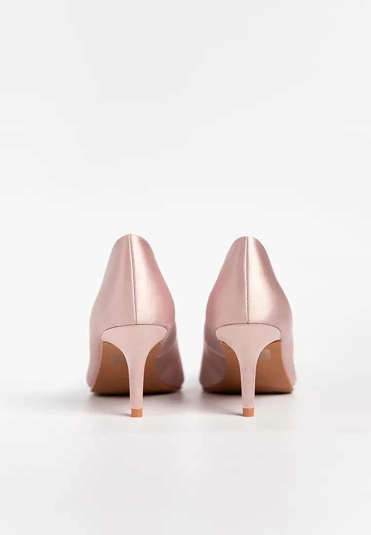 Joy Satin Rhinestone Heels