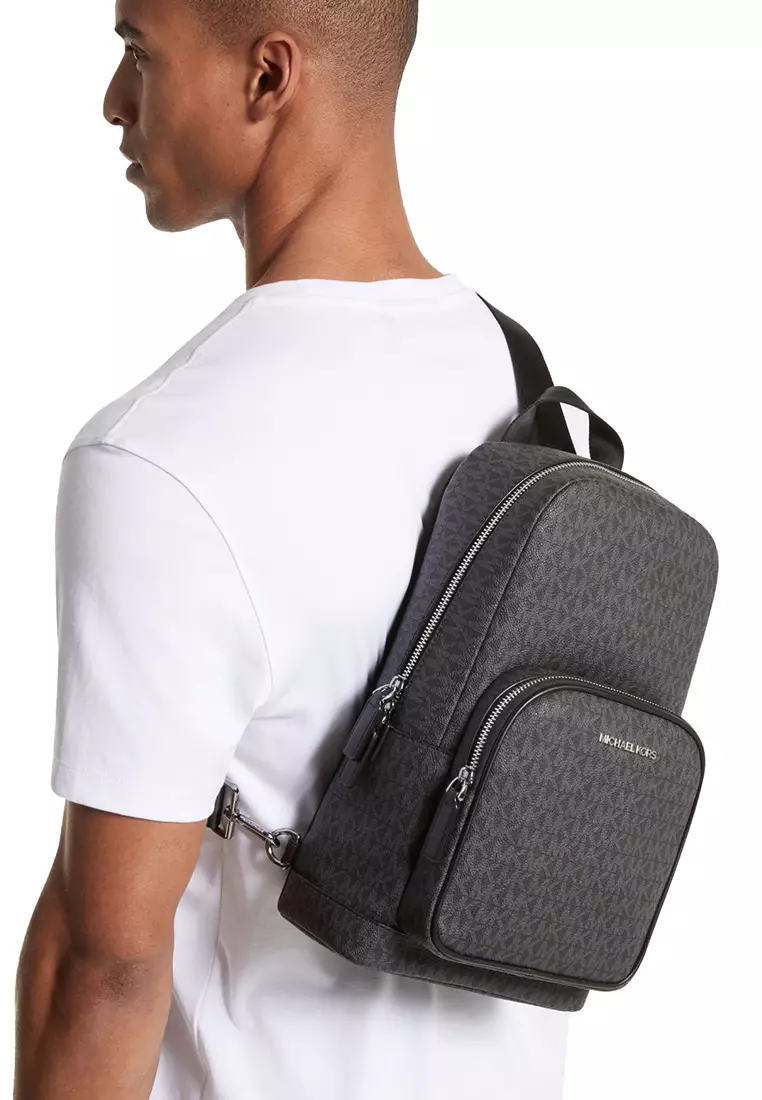 Buy Michael Kors Cooper Logo Sling Pack Black 37S1LCOY1B  display picture 1