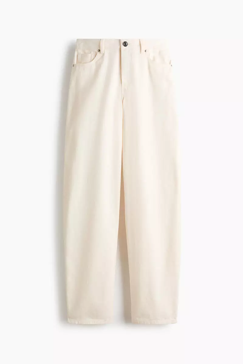 Twill barrel trousers
