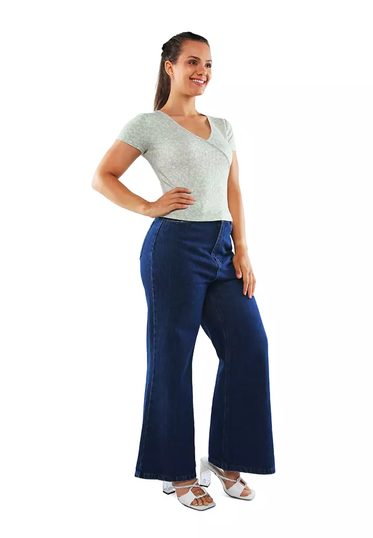 Surplice Neck Casual Summer Top in Sage