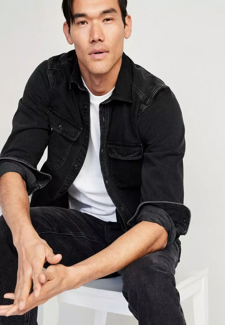 Buy Old Navy Black Jean Utility Workwear Shirt for Men 2025 Online