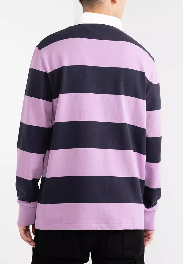 Shield Barstripe Heavy Rugger Polo Shirt