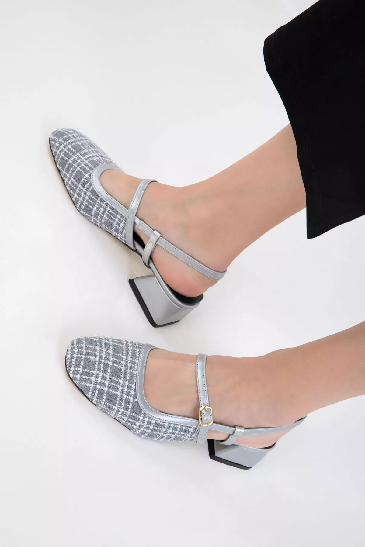 Silver Women's Classic Heeled Shoes 20487