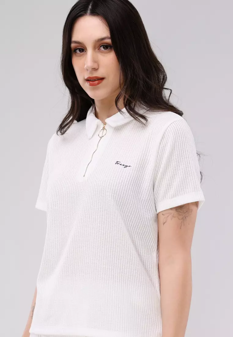 Special Cotton Waffle Knits Terno Blouse & Skort