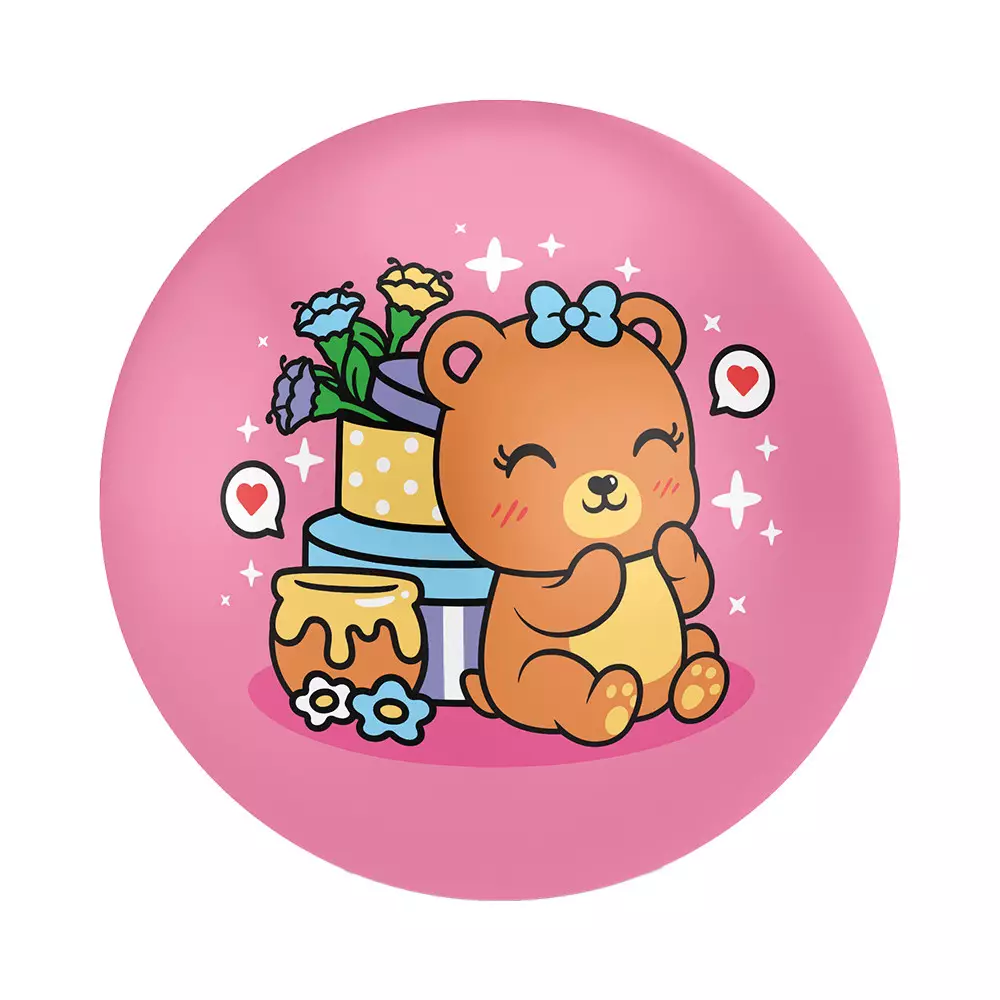 PASO BOLA PVC CUTE BEAR - PINK