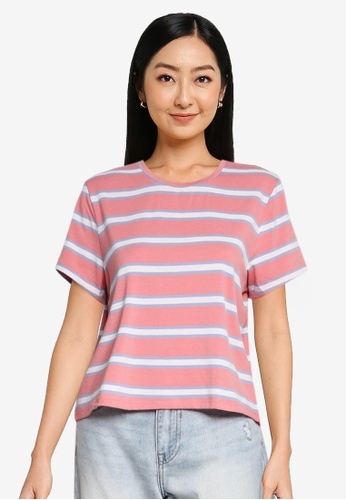 Noisy May pink Elly Short Sleeve Top 4C36AAAAD378D8GS_1