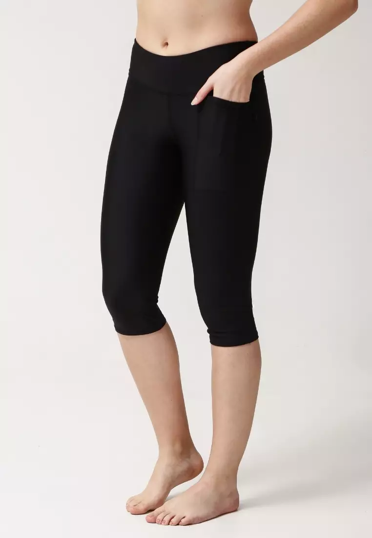 LANUUK Capri Swim Tights – Black