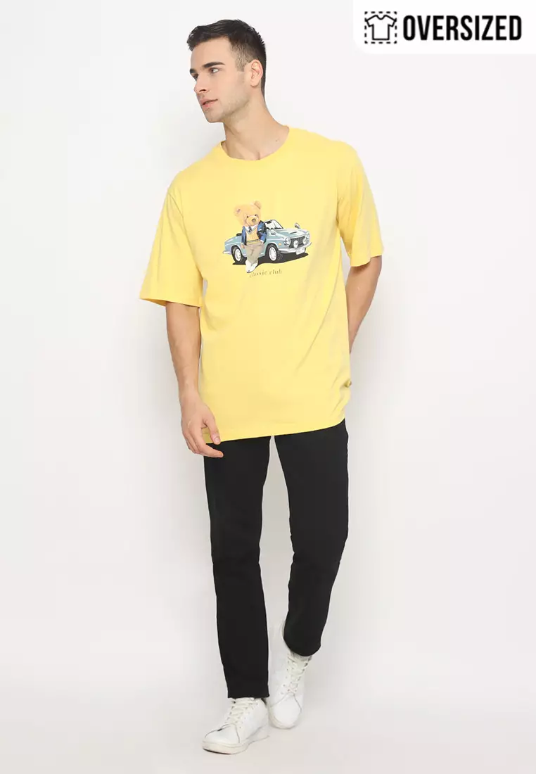 RBJ Unisex T-Shirt Teddy Cotton Combed Oversized Pria 2079350081