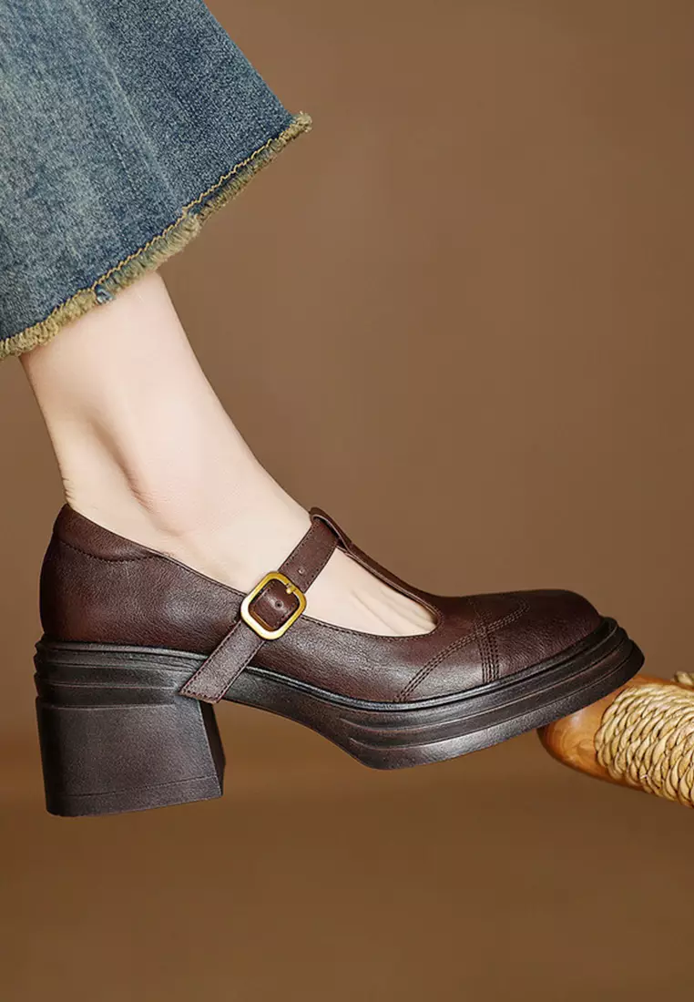 Buy Twenty Eight Shoes VANSA Top Layer Cowhide Buckle