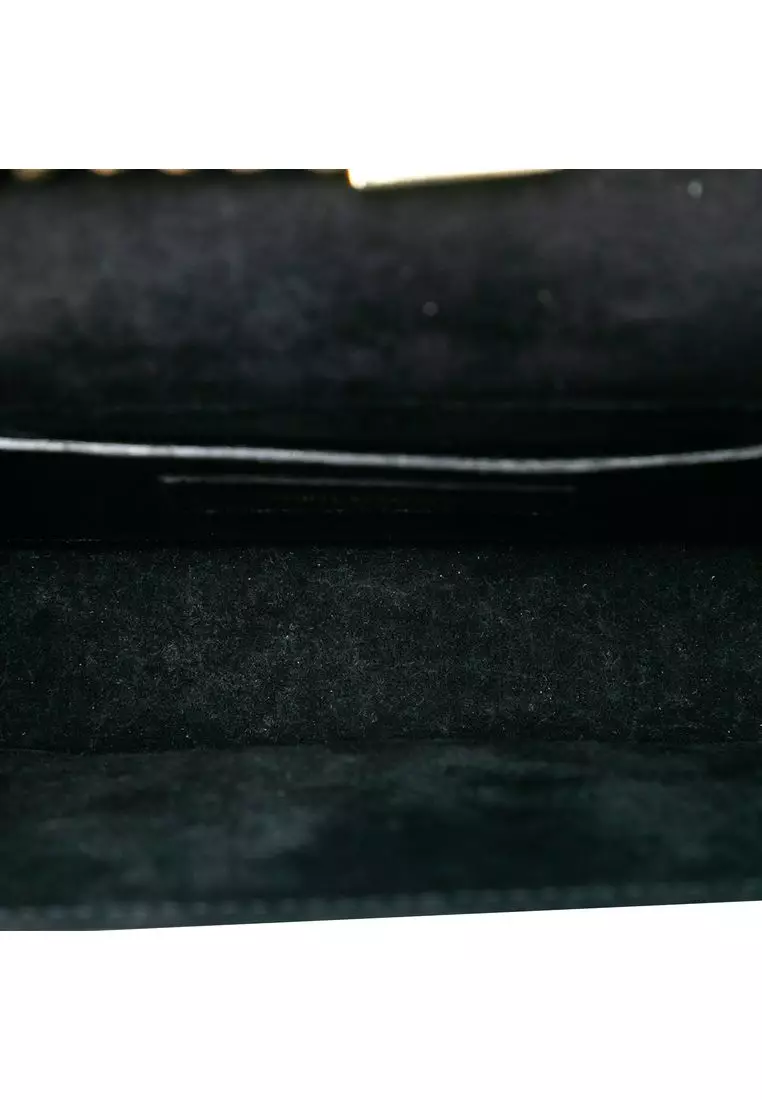Pre-Loved Saint Laurent Small Metallic Calfskin Monogram Kate Tassel Crossbody