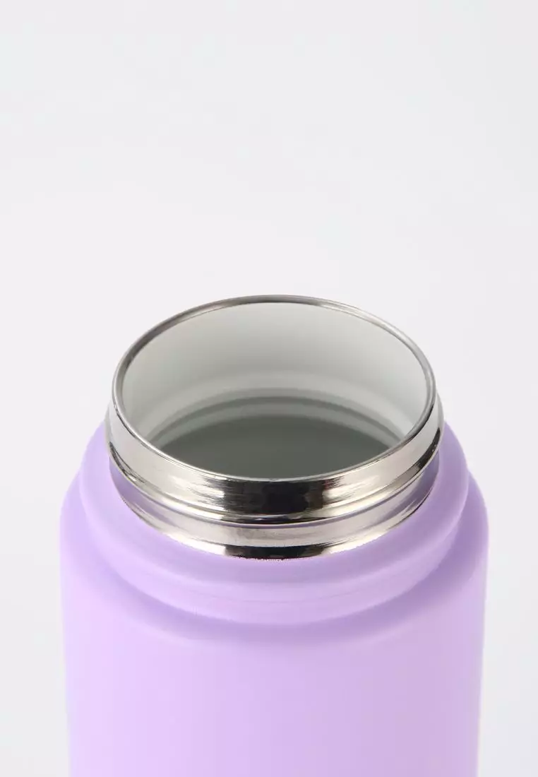 Crossing Urban Ceramic S/S Insulated Flat Cap Bottle With Handle 600ml - Ombre Lavender Luxe