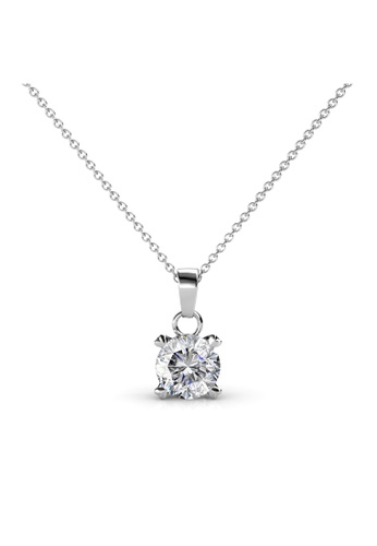 Her Jewellery SweetHeart Pendant (White Gold) - Made with premium grade crystals from Austria HE210AC74HZPSG_1