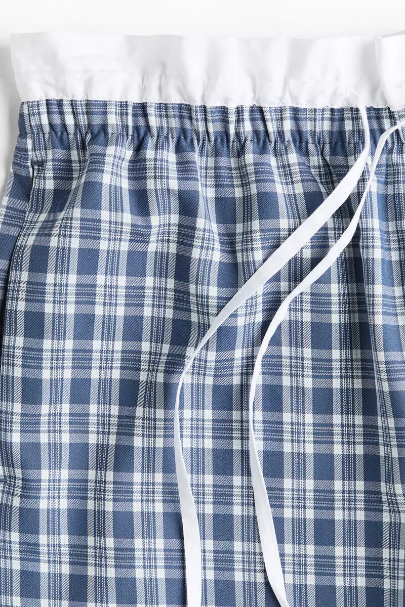 Double-waistband drawstring trousers