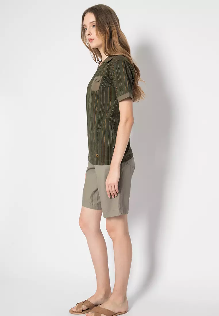 LGS - Kaos Casual Wanita -Model Kerah - Hijau - LLTS.520.HD001A.033.7C