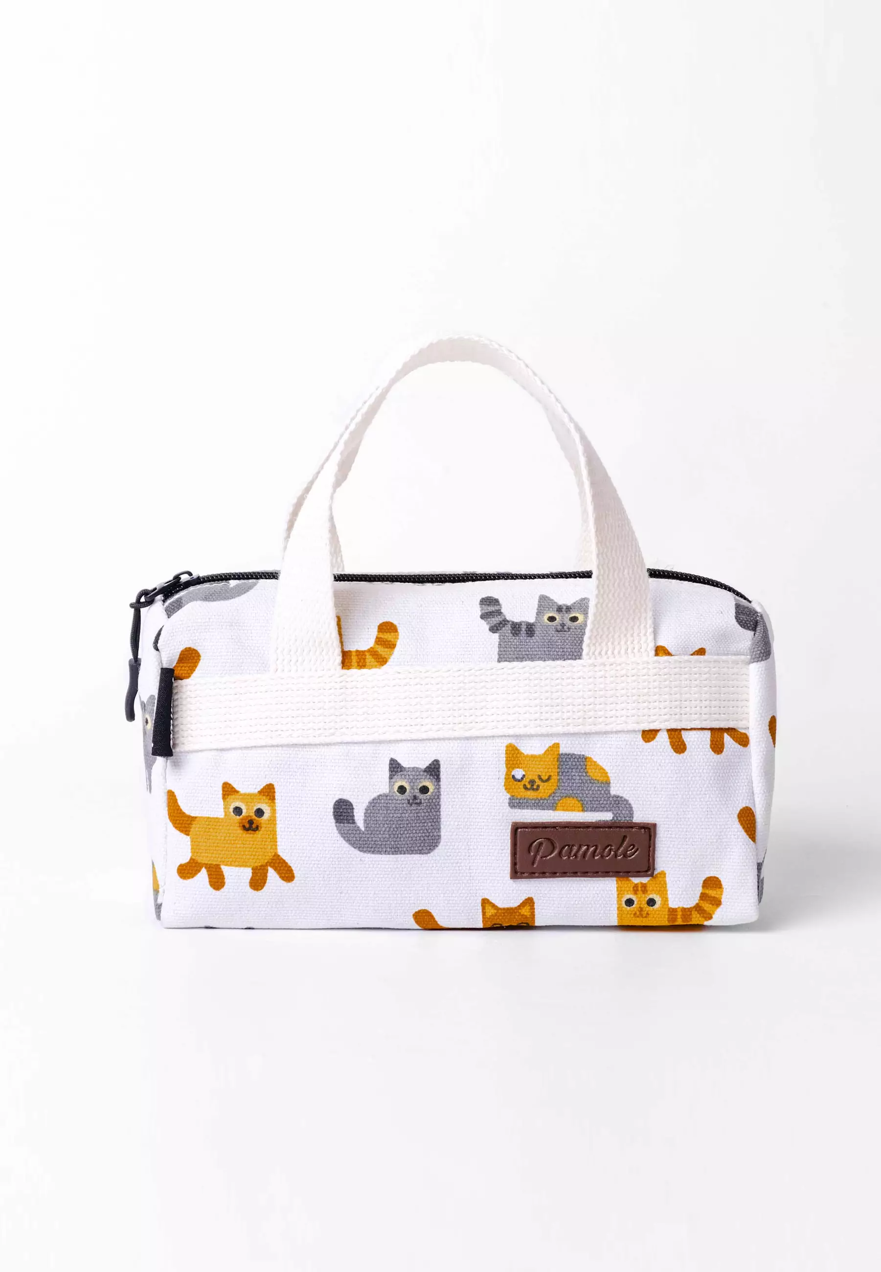 Pamole Pouch Kosmetik Bahan Kanvas Penutup Resleting - PMU Kucing