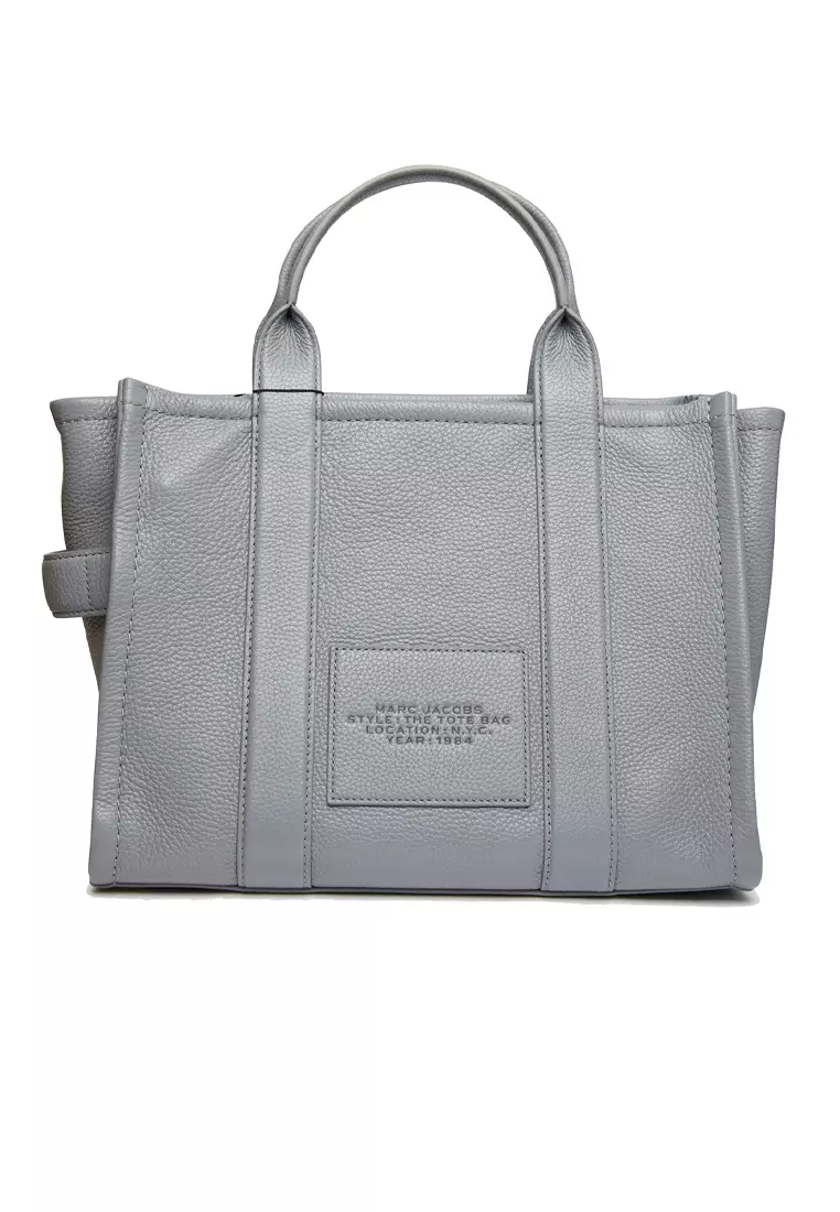 The Leather Medium Tote Bag Wolf Grey H004L01PF21