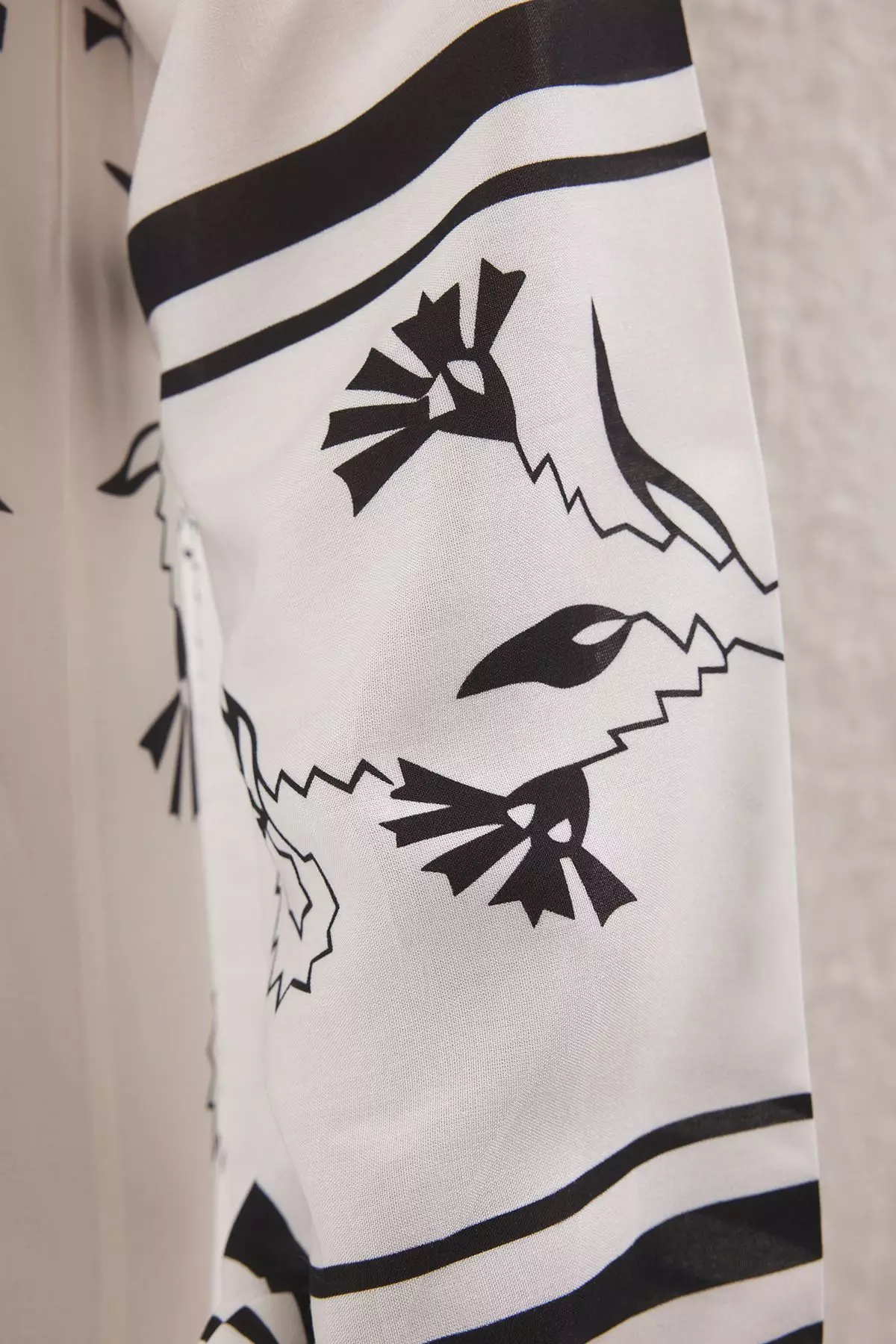 Ecru Floral Kaftan Tassel Detailed Woven Dress Tctss25Eb00102